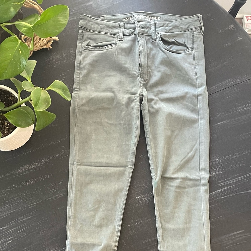 American Eagle Hi-Rise Jegging, gray, size 6/short